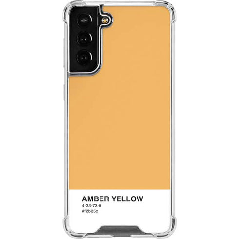 Amber Yellow Galaxy S21 FE Clear Case